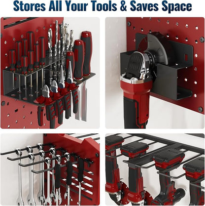 Tomorotec 4-Layer Wall-Mounted Power Tool Storage Rack, Heavy-Duty Steel Drill - Image 4