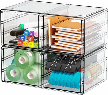 2 Pack Acrylic Storage Drawers - Image 4