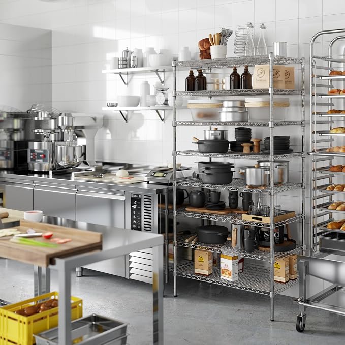 21" Deep x 36" Wide x 74" Height Wire Shelving Kit | 8-Tier | NSF Commercial - Image 4