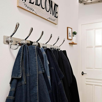 Dseap Coat Rack Wall Mount 2.0 Pro: 24” Long, 3X Tougher, Heavy Duty Stainless - Image 5