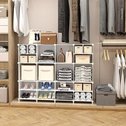 AWTATOS Cube Storage Organizer Closet Storage 12 Cube Shelves, Large and Small - Image 4