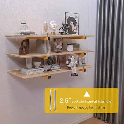 6 PACK Lumber Storage Rack Wall Mount Wood Organizer Storage Racks Heavy Duty - Image 5