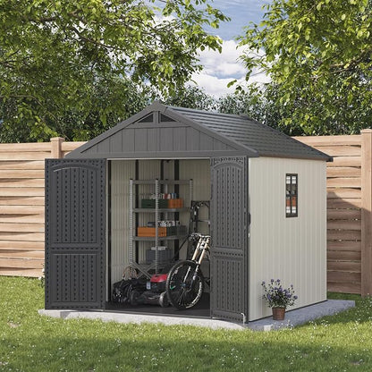 Patiowell 8 x 8 FT Plastic Outdoor Storage Shed - Image 2