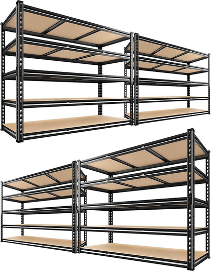 REIBII 48" W Garage Shelving 3080LBS Storage Shelves 5 Tier Industrial Shelving by REIBII