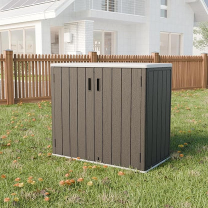HOMSPARK Outdoor Storage Shed Weather Resistance, Patio Storage Cabinet - Image 4