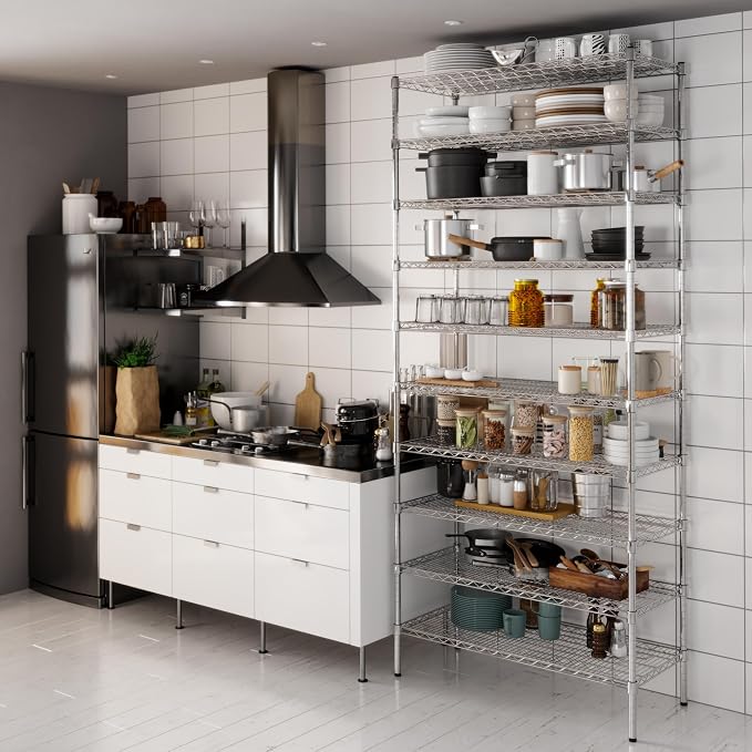 18" Deep x 42" Wide x 96" Height Wire Shelving Kit | 10-Tier | NSF Commercial - Image 2