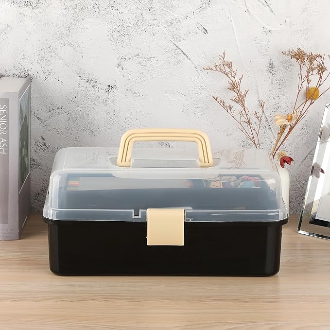 BTSKY 3-Layer Plastic Dividing Storage Box Craft Organizer - Image 3