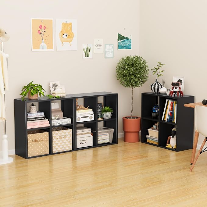 4 Cube Storage Organizer, Metal Cubby Storage Shelf, Small Box Bookshelf - Image 6