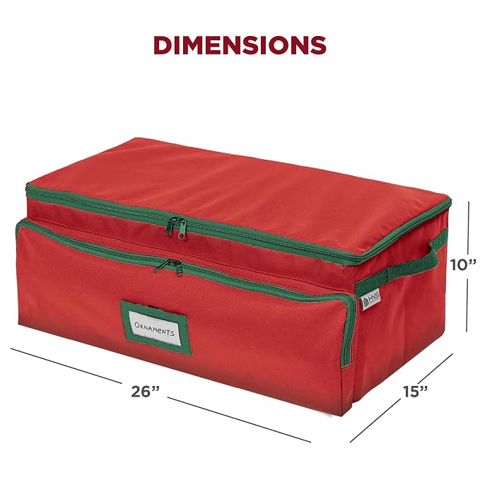 Premium Christmas Ornament Storage Box – Holds up to 72-3” Ornaments + 6 Side - Image 7