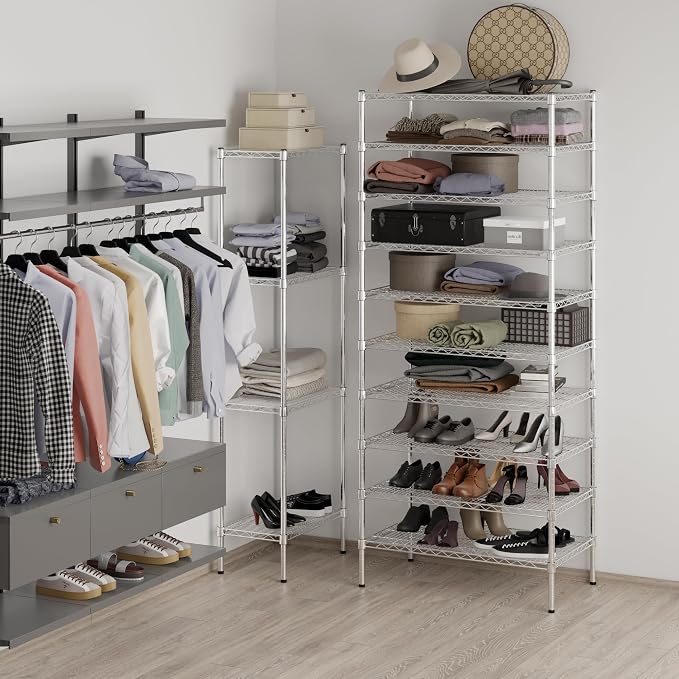 21" Deep x 36" Wide x 86" Height Wire Shelving Kit | 10-Tier | NSF Commercial - Image 4