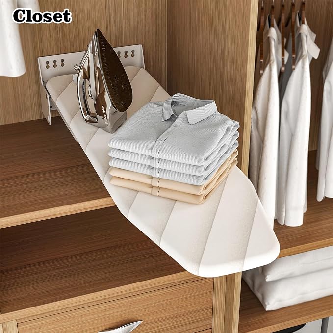 Wall-Mounted Ironing Board 37.4" x 11.8" Compact Mount Fold Down Iron Board - Image 9