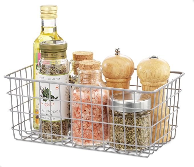 Whitmor 4 Pack Grey Wire Baskets - Image 6