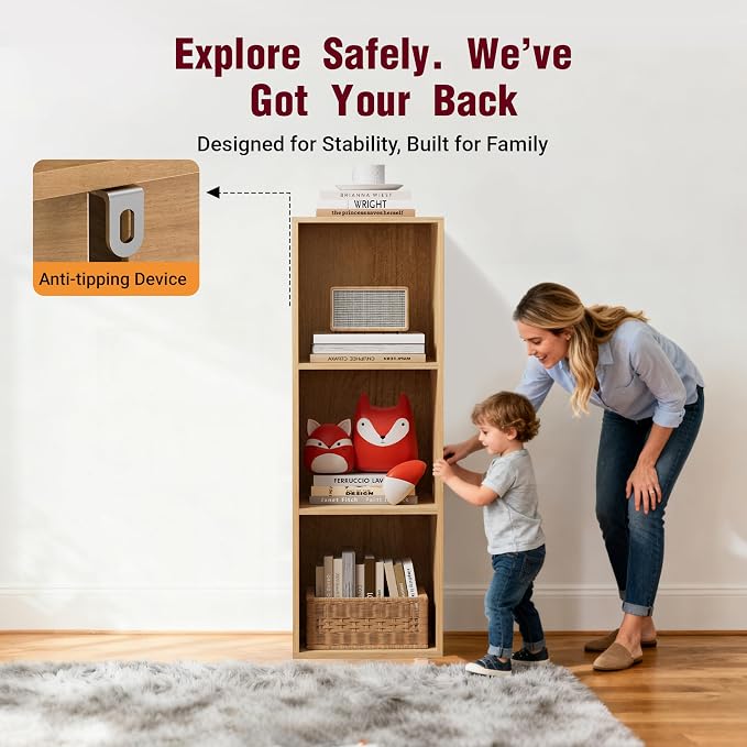 Book Shelf, Wooden Cube Storage Organizer - Image 4