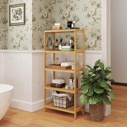 Bamboo Rack, Adjustable Bamboo Shelf, Bathroom Living Room - Image 2