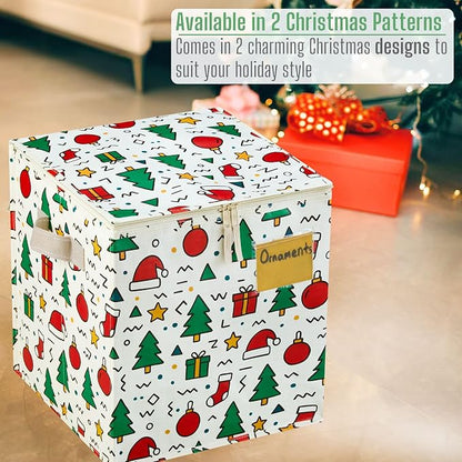 VENO 2 Pack Christmas Ornament Storage Box, Holiday Ornament Organizer - Image 3