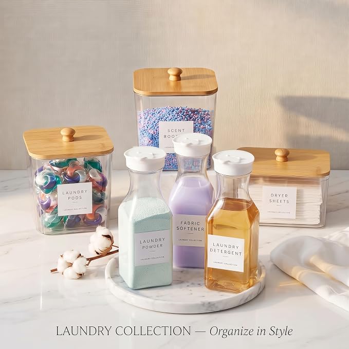 3+3 Pack Laundry Pods Containers & Dryer Sheet Holder & Laundry Detergent - Image 8