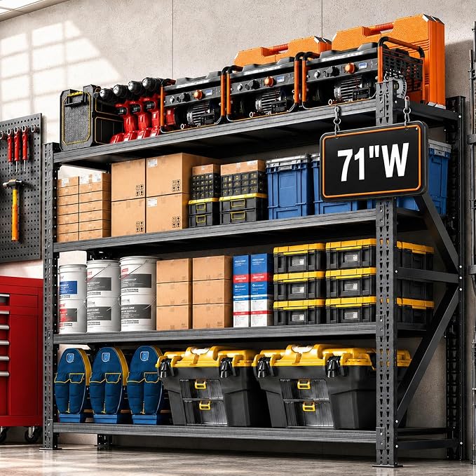 5000LBS Garage Shelving, Shop and Office, Commercial-Grade Industrial Shelving by Unknown