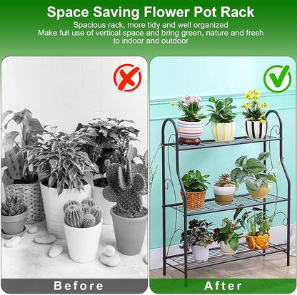 Storage Shelf Flower Pot Stand Hanging Plant Stand Planter Shelves Flower Pot - Image 6
