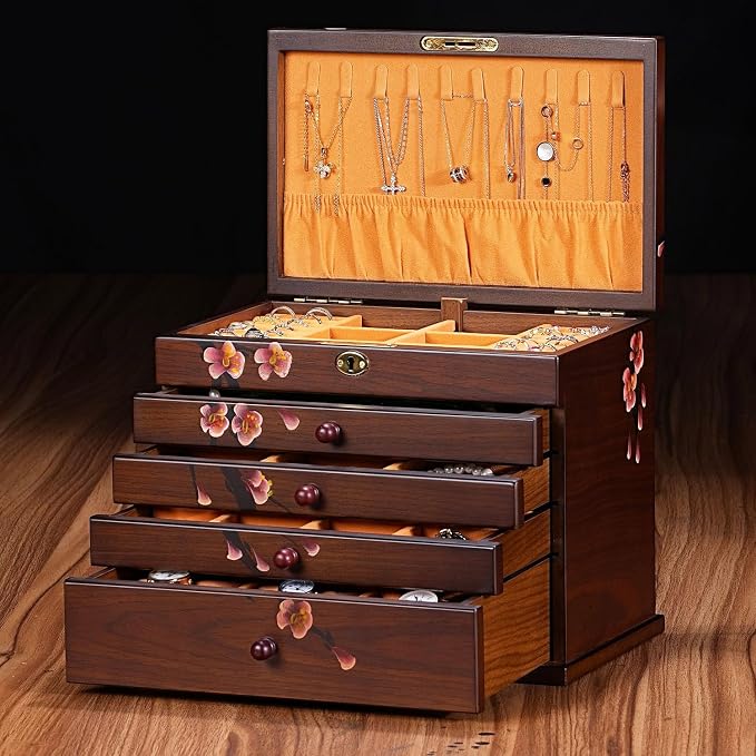 Vintage Wooden Jewelry Boxes - Image 6