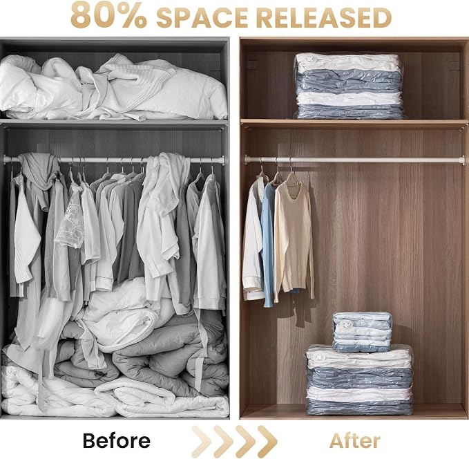 TAILI 6 Pack Vacuum Storage Bags, Cube Space Saver Bags Combo, Vacuum Seal Bags - Image 5