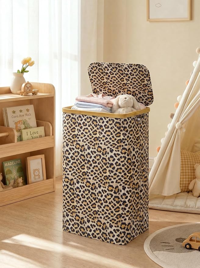 iEGrow Laundry Hamper with Lid, 110L Large Laundry Basket with Handle, - Image 8