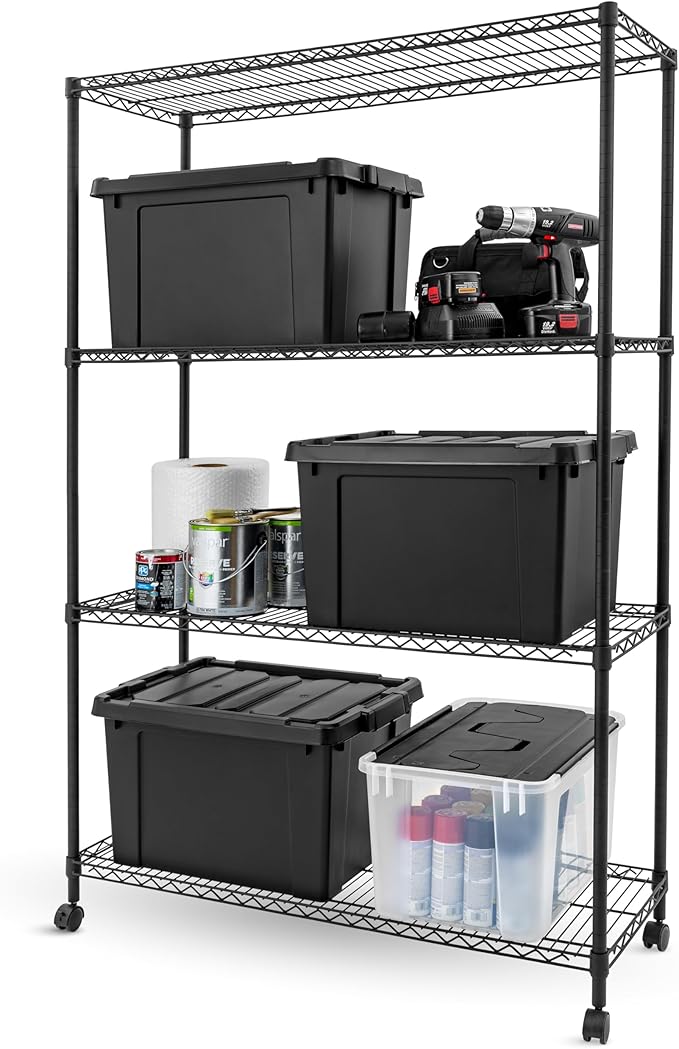 IRIS USA, Inc. 4-Tier Adjustable Heavy Duty Steel Storage Rack by IRISUSA