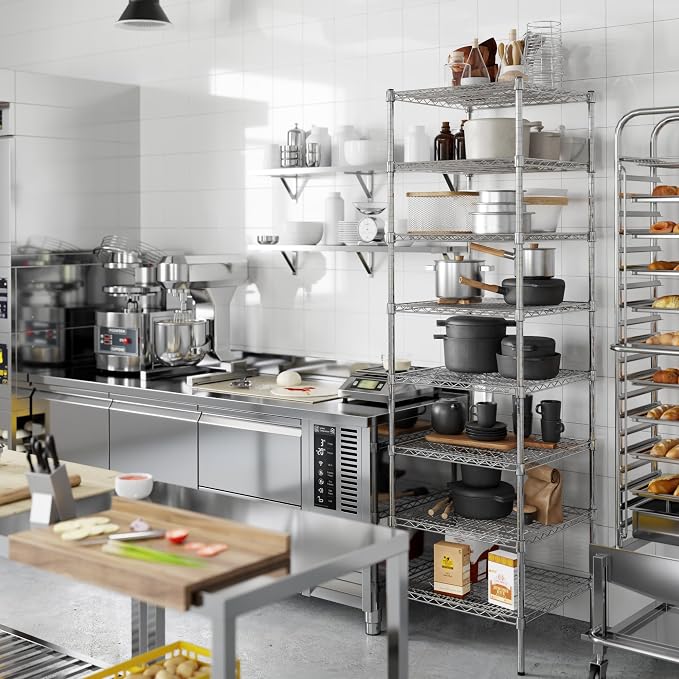 24" Deep x 24" Wide x 86" Height Wire Shelving Kit | 8-Tier | NSF Commercial - Image 2