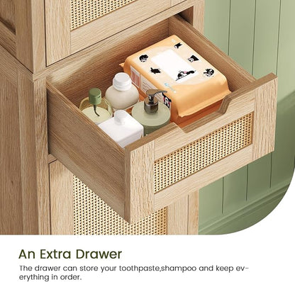Iwell Tall Bathroom Cabinet, Slim Narrow Storage Cabinet - Image 6