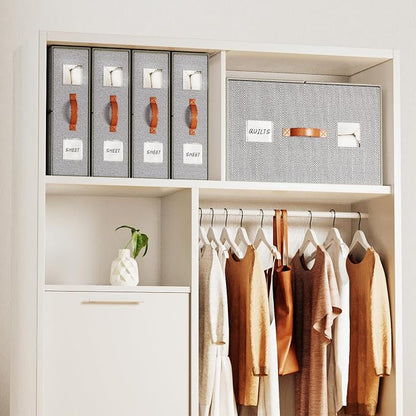 4 Pack Bed Sheet Storage Organizers- Premium Fabric Closet Organizer - Image 5