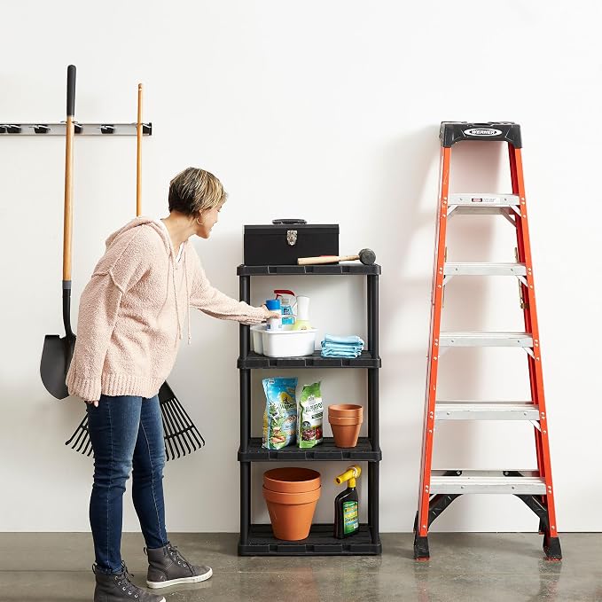 Gracious Living Light Duty Storage Shelves, Knect-A-Shelf 4-Shelf Ventilated - Image 2