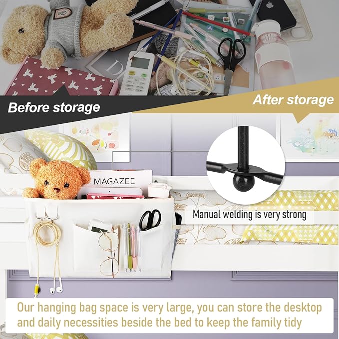 Bedside Caddy Bedside Organizer Hanging Storage Bag - Image 5
