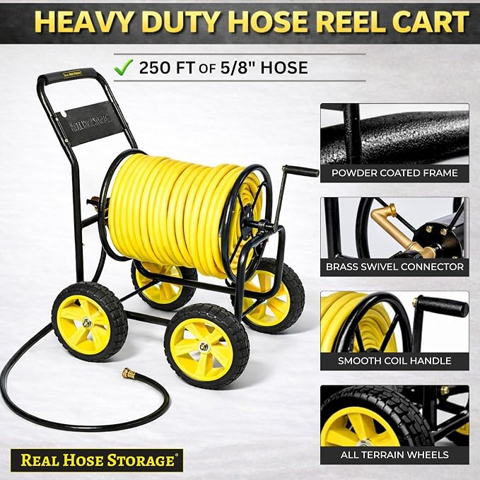 Garden Hose Reel Cart, Heavy Duty Hose Reel - Image 2
