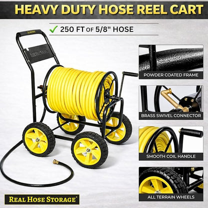 Garden Hose Reel Cart, Heavy Duty Hose Reel - Image 2