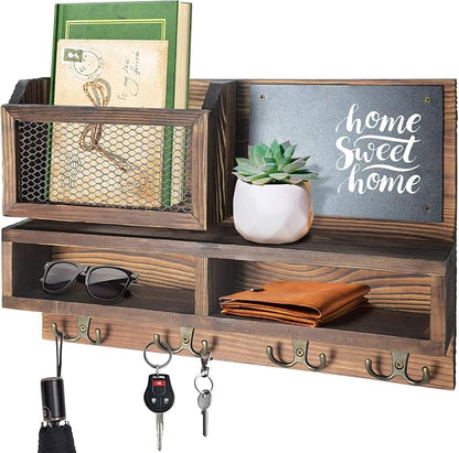 Key Holder for Wall, Mail Organizer Wall Mount by WEWEOW