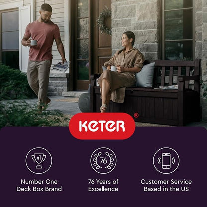 Keter Solana 70 Gallon Storage Bench Deck Box - Image 12
