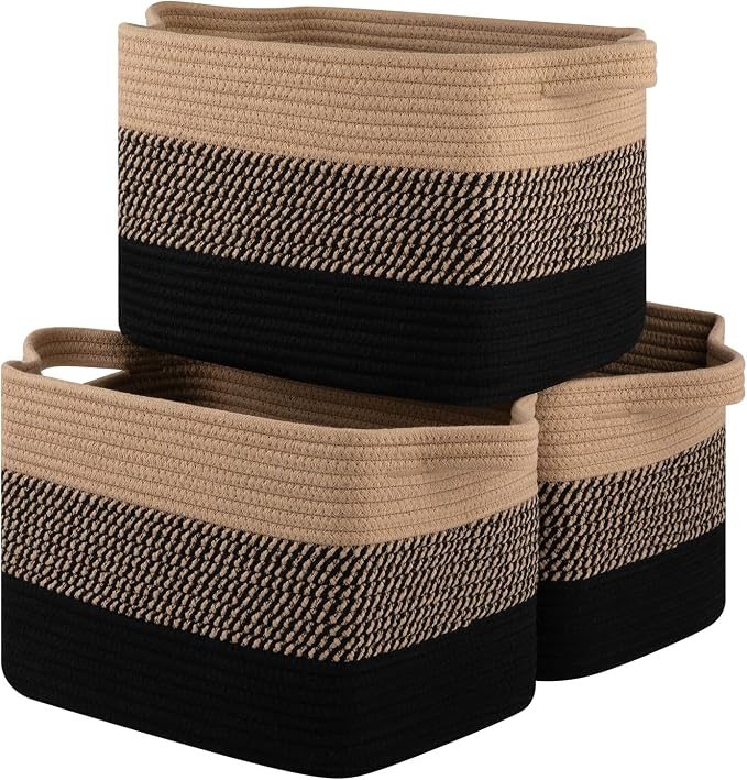 Storage Basket for Organizing, Woven Baskets for Storage, Rectangle Decorative by OIASKET