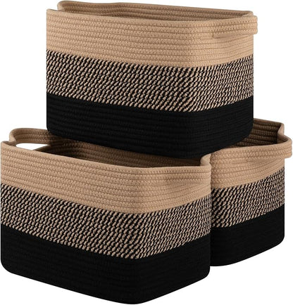 Storage Basket for Organizing, Woven Baskets for Storage, Rectangle Decorative by OIASKET