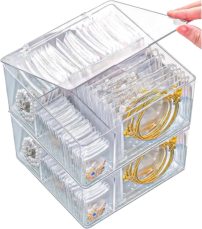 2 Pack 4 In 1 Acrylic Jewelry Organizers and Storage by Unknown