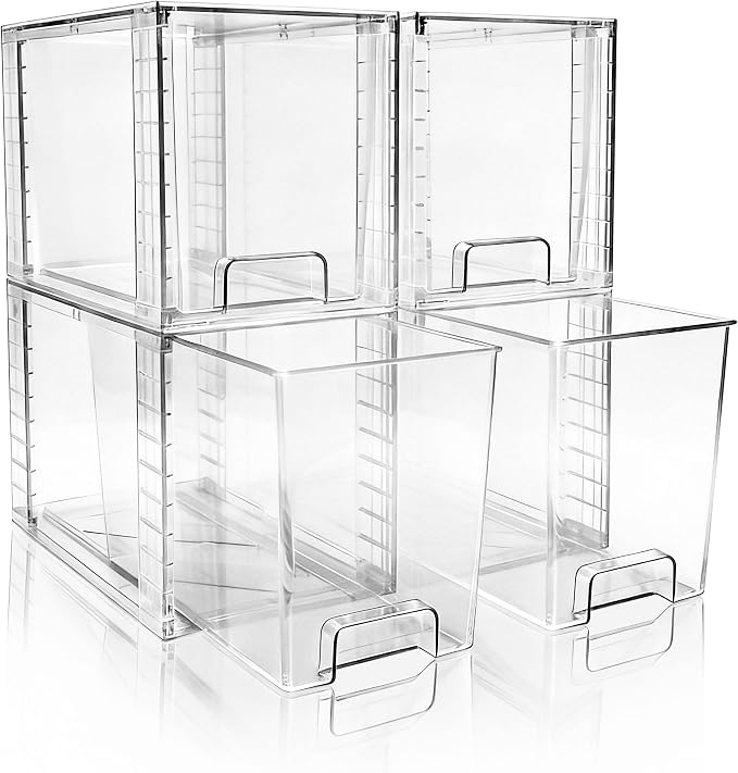 High Clear Stackable Storage Drawers, High-strength Plastic Organizer Bins by XWYWX