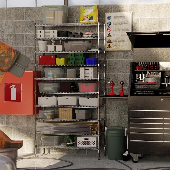 18" Deep x 48" Wide x 96" Height Wire Shelving Kit | 10-Tier | NSF Commercial - Image 5