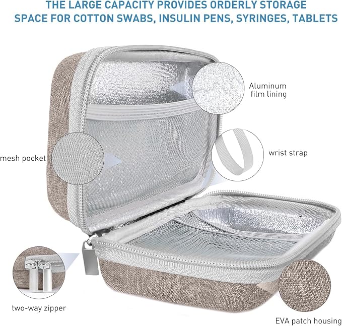 Insulin Cooler Travel Case, EVA Insulation Travel Medicine Kit - Image 4