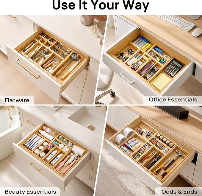 Vtopmart Bamboo Drawer Organizer Boxes - Image 7