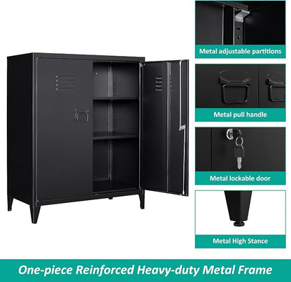 SISESOL Storage Cabinet with Doors and Shelves, Office Storage Cabinets - Image 5