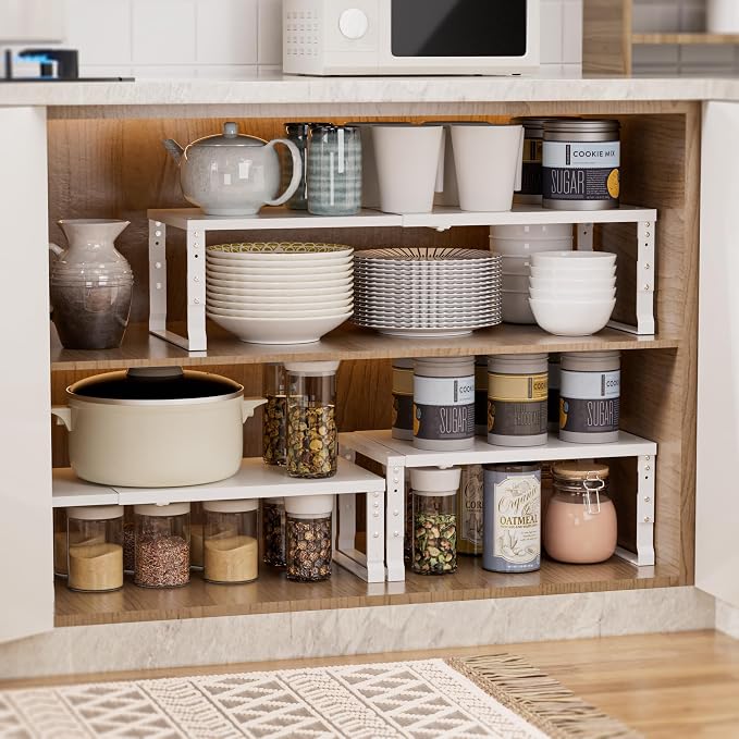 Adjustable Metal Shelving Unit, Stackable & Expendable Storage Rack - Image 4