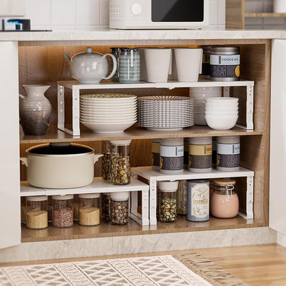 Adjustable Metal Shelving Unit, Stackable & Expendable Storage Rack - Image 4