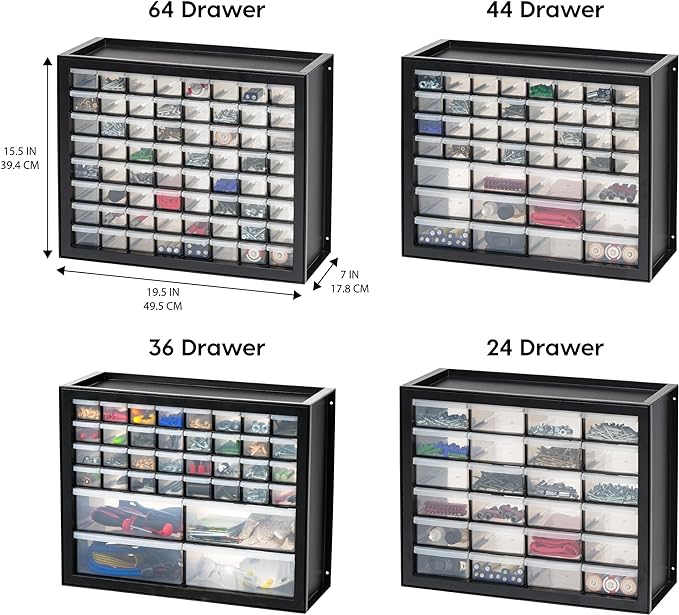 IRIS USA 44-Drawer Small Parts Storage Cabinet, Made in USA, Building Bricks - Image 4