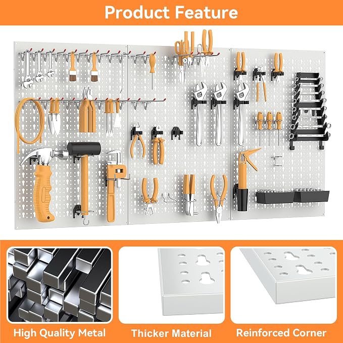 WALMANN Metal Pegboard Tool Organizer Boards - Image 4