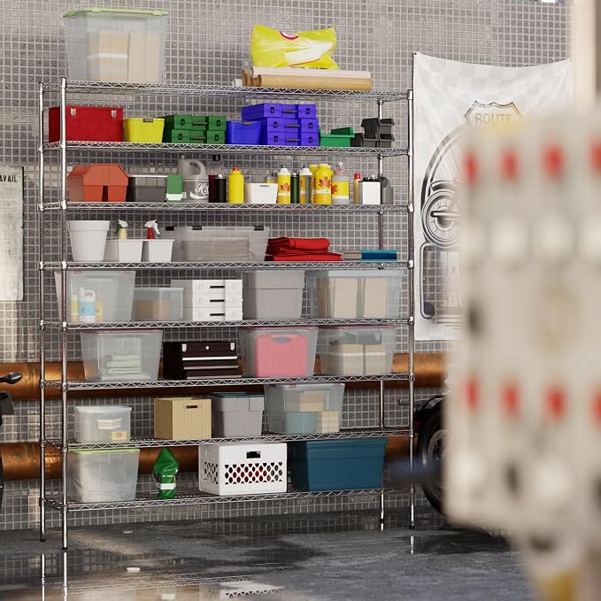 14" Deep x 72" Wide x 86" Height Wire Shelving Kit | 8-Tier | NSF Commercial - Image 5