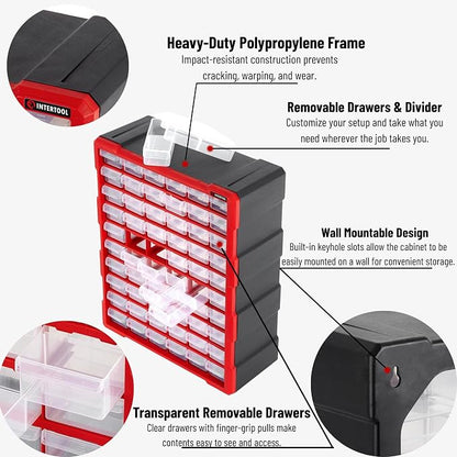Small Parts Organizer for Hardware & Screws | 60 Removable Bins - Image 4