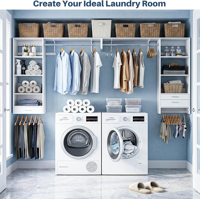 Armocity 60" Wall Mounted Laundry Room Organization - Image 8